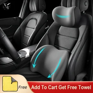 Car Headrest & Lumbar Support Cushion Kit,