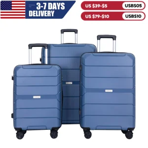 Hardshell Suitcase Spinner Wheels TSA Lock, 3-Piece Set